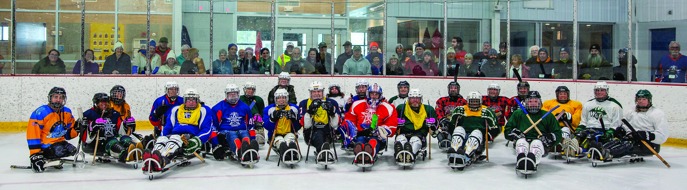 Sled hockey is a popular event at the winter sports clinic