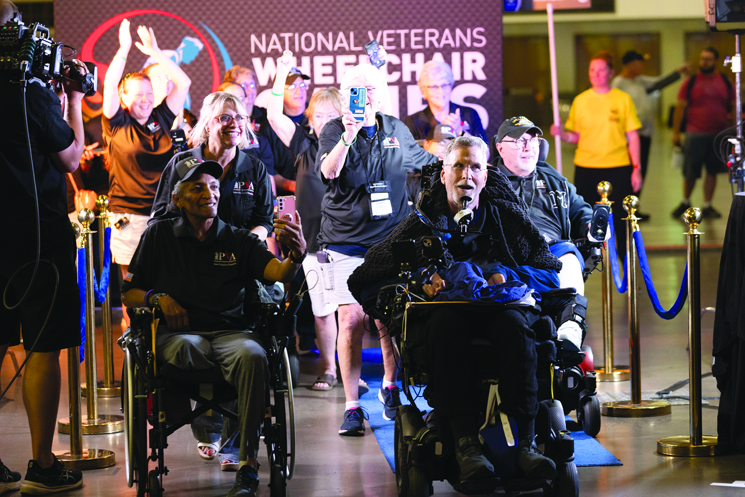athletes at opening day of Veterans games